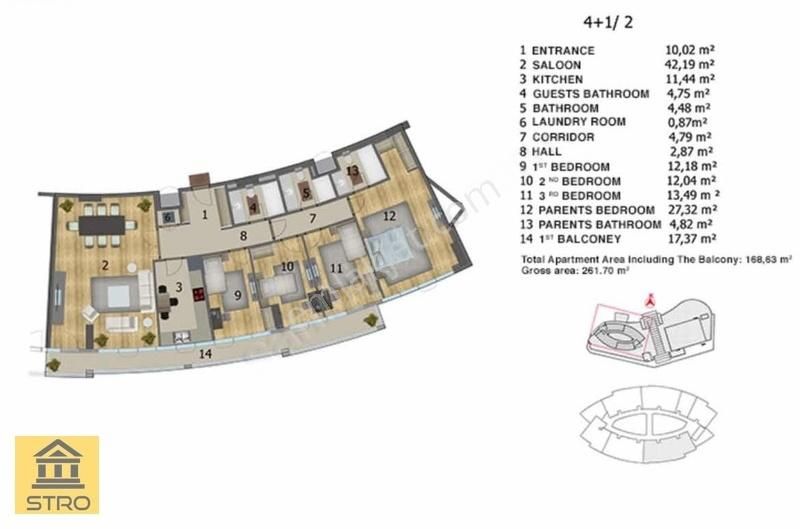 Başakşehir Ziya Gökalp Satılık Daire **STRO MALL OF İSTANBUL ' DA SATILIK 4+1 LÜKS REZİDANS DAİRESİ**