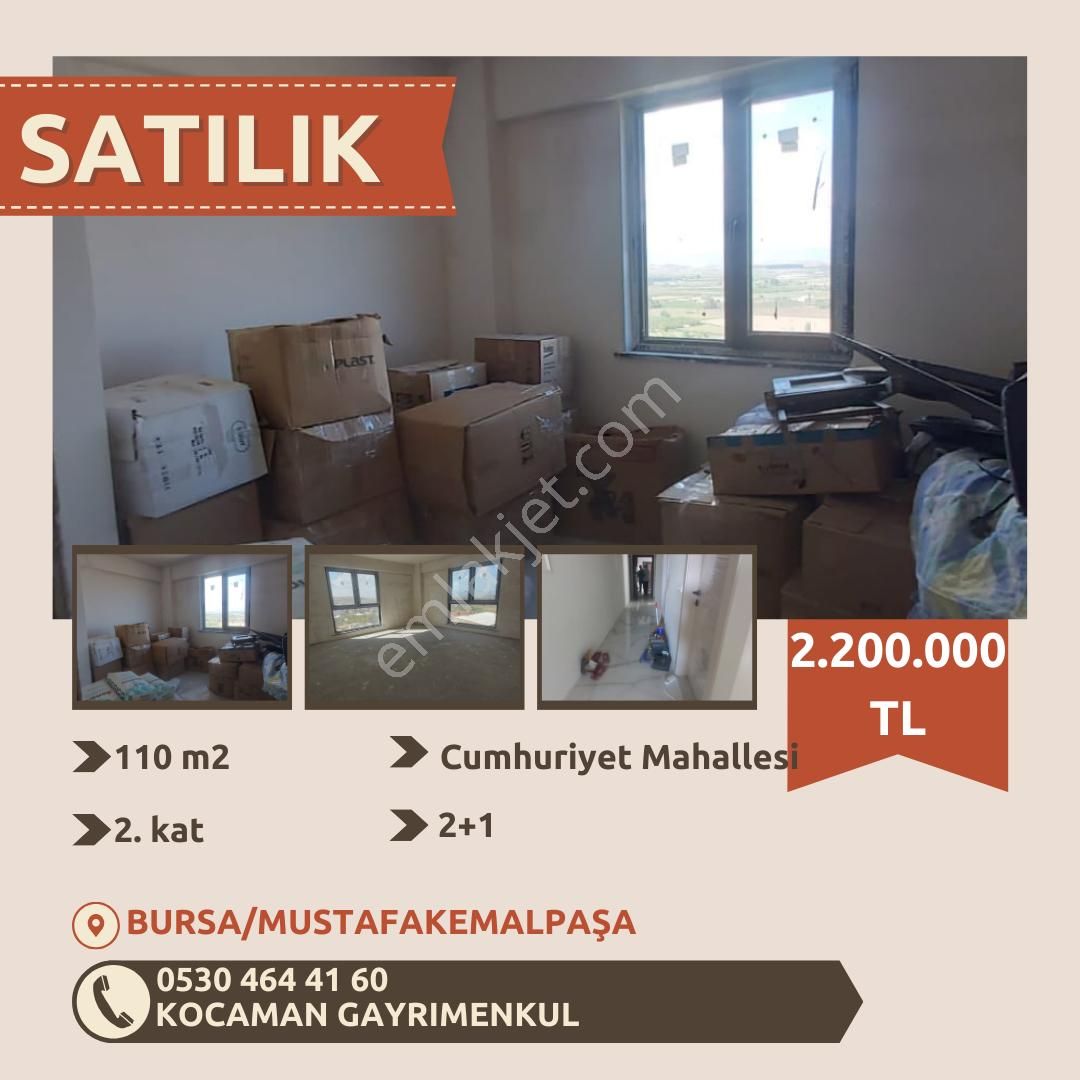 Mustafakemalpaşa Cumhuriyet Satılık Daire  CUMHURİYET MAHALLESİ 2+1 SATILIK DAİRE