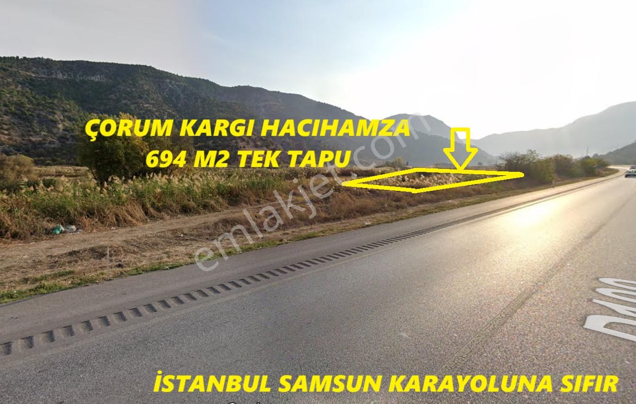 Kargı Hacıhamza Köyü (Kale) Satılık Tarla ANAYOLA CEPHE FIRSAT ÜRÜN  !!! ÇORUM KARGI HACIHAMZA'DA 694 M2 MÜSTAKİL TAPULU TARLA