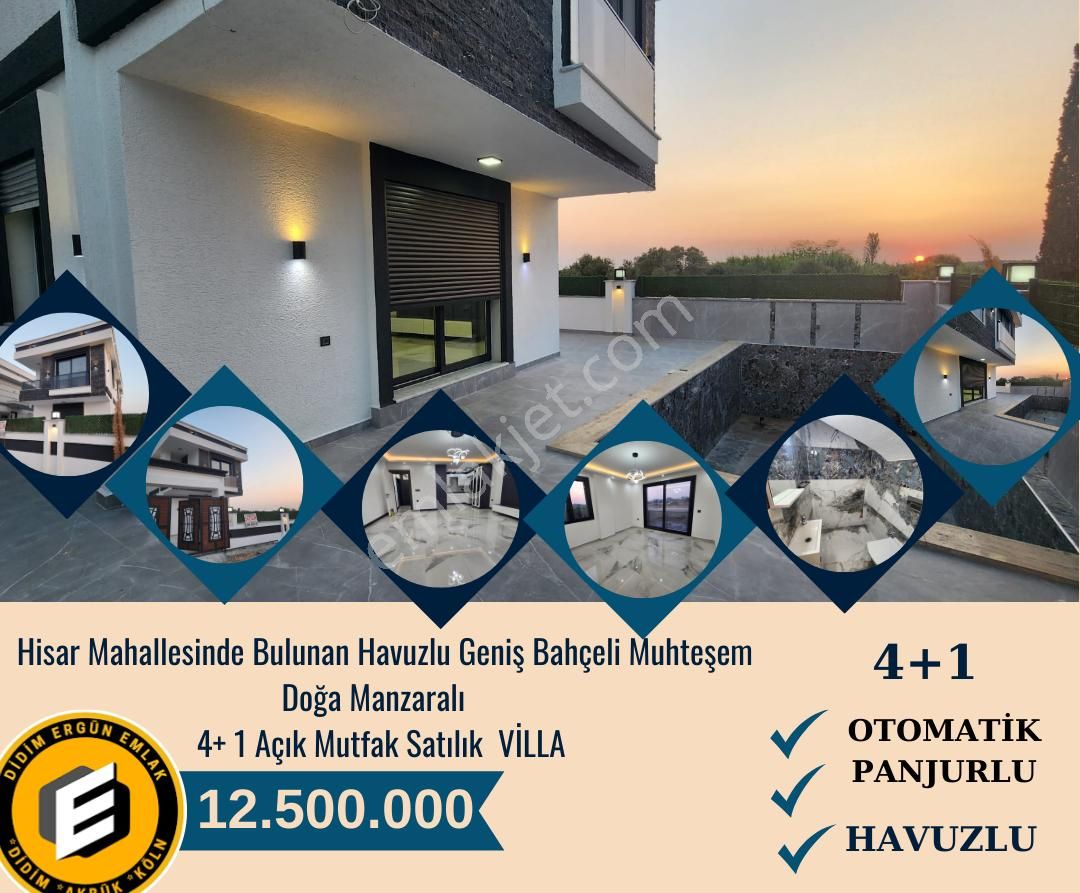 Didim Hisar Satılık Villa Muhteşem Doğa Manzaralı Havuzlu Huzurlu, Sakin Bir Bölgede Bulunan Modern Lüks Villamız.