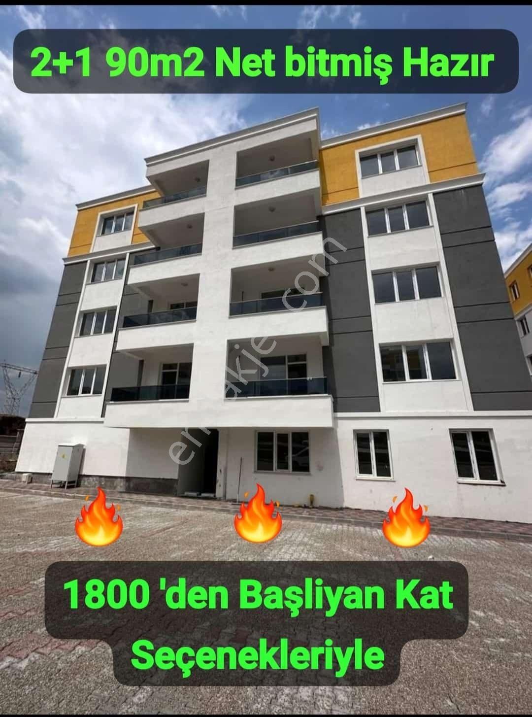 Yenişehir Dönümlü Satılık Daire 450 evleri 2+1 sıfır taşınmaya hazir