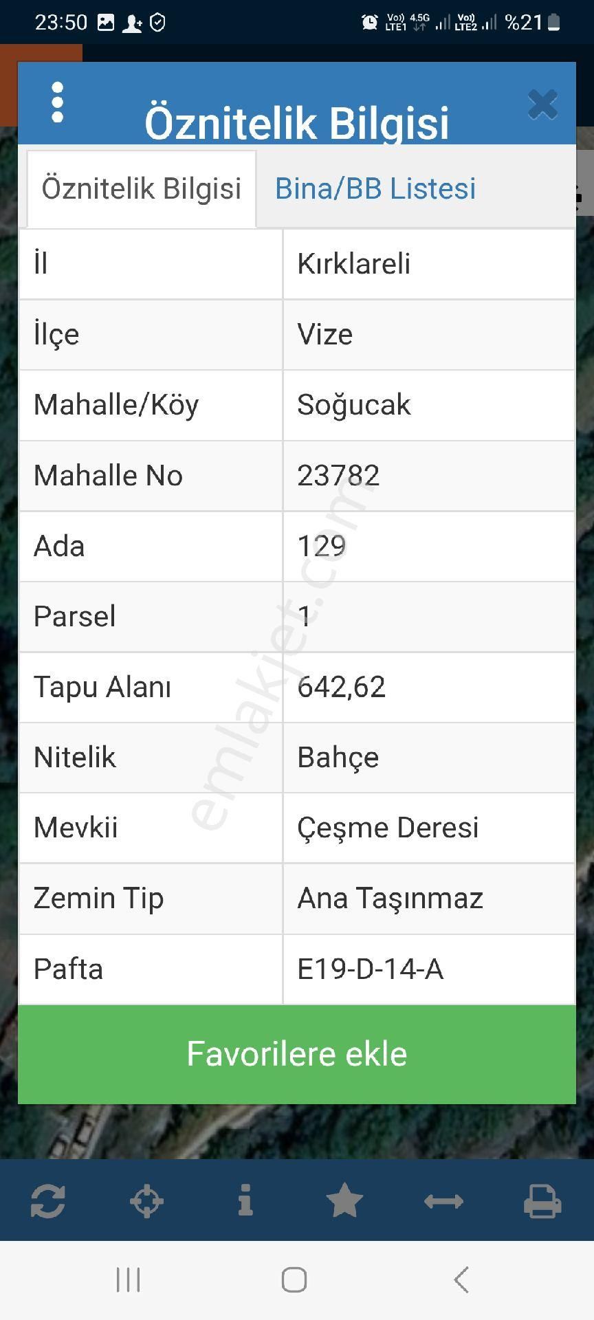 Vize Soğucak Köyü Satılık Konut İmarlı KIRKLARELİ VİZE SOĞUCAK MH SATILIK ARSA