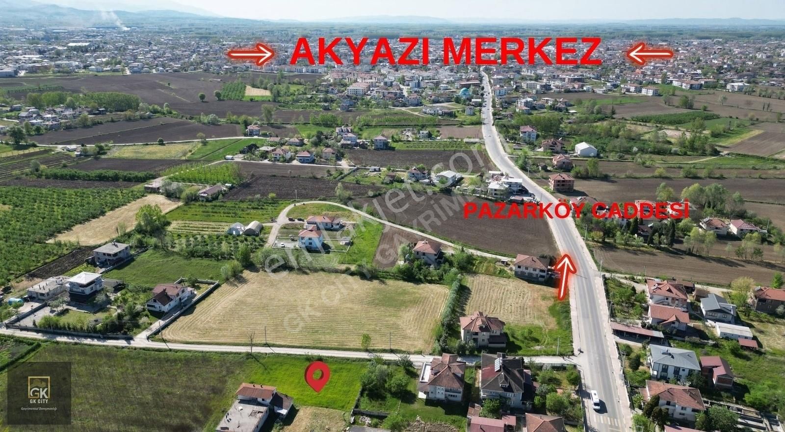 Akyazı Pazarköy Satılık Konut İmarlı SATILIK 957 m2 ARSA-AKYAZI/PAZARKÖY MAHALLESİ/PAZARKÖY CADDESİ