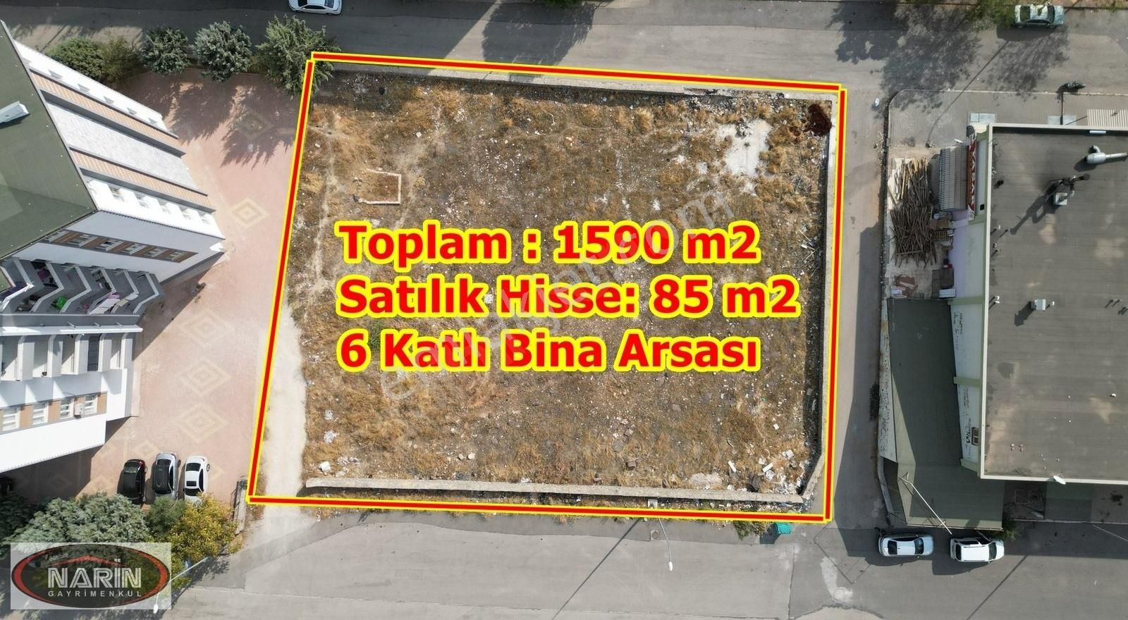 Şahinbey Şahintepe Satılık Konut İmarlı Şahinbey Karataş 2.Bölgede 6 Katlı bina arsası içinden hisse