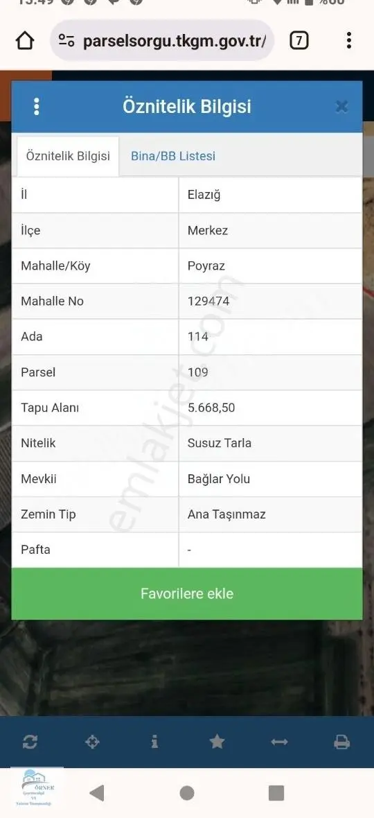 Keban Yola Yakın Poyrazda Satlık Resmi Yolu Olan 1,900 M2 Uygun Hisse Tarla - Görsel 3