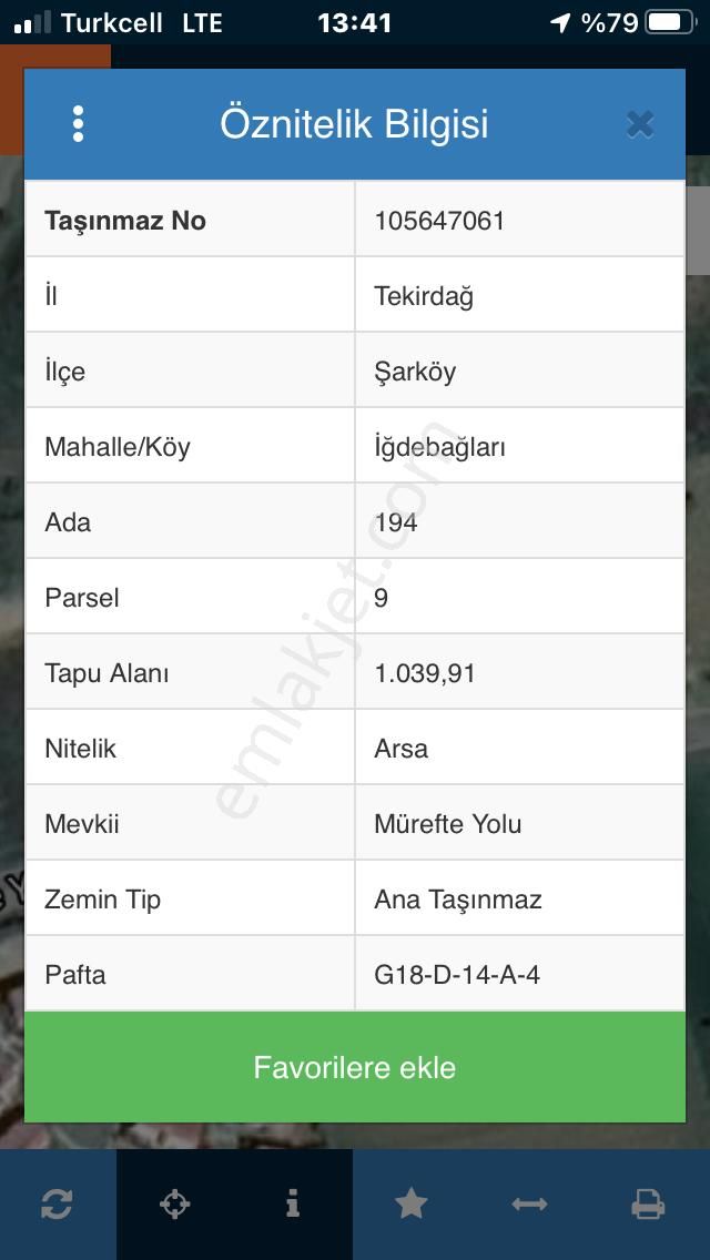 Şarköy De Işık Emlaktan İğdebağları Mah De 1040 M2 0/15 İmarlı Arsa - Görsel 16
