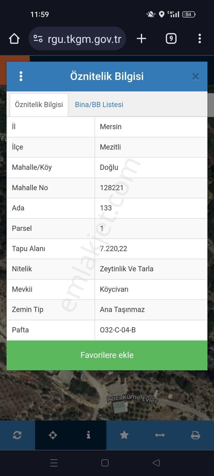 Mezitli Doğlu Satılık Bağ & Bahçe 23 Yaşında Limon Bahçesi