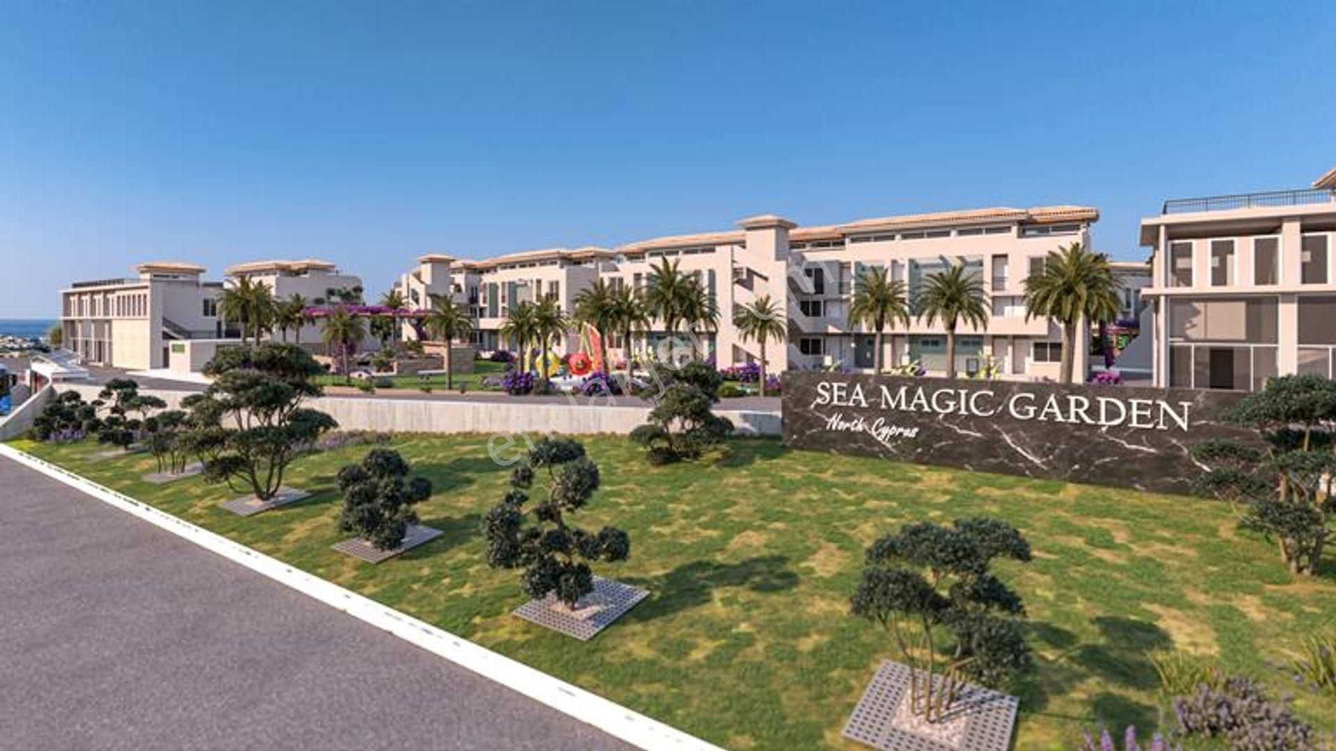 Girne Aşağı Girne Satılık Daire Kıbrıs, Girne'de Sea Magıc Garden 1+1 Satılık Bahçeli Daire