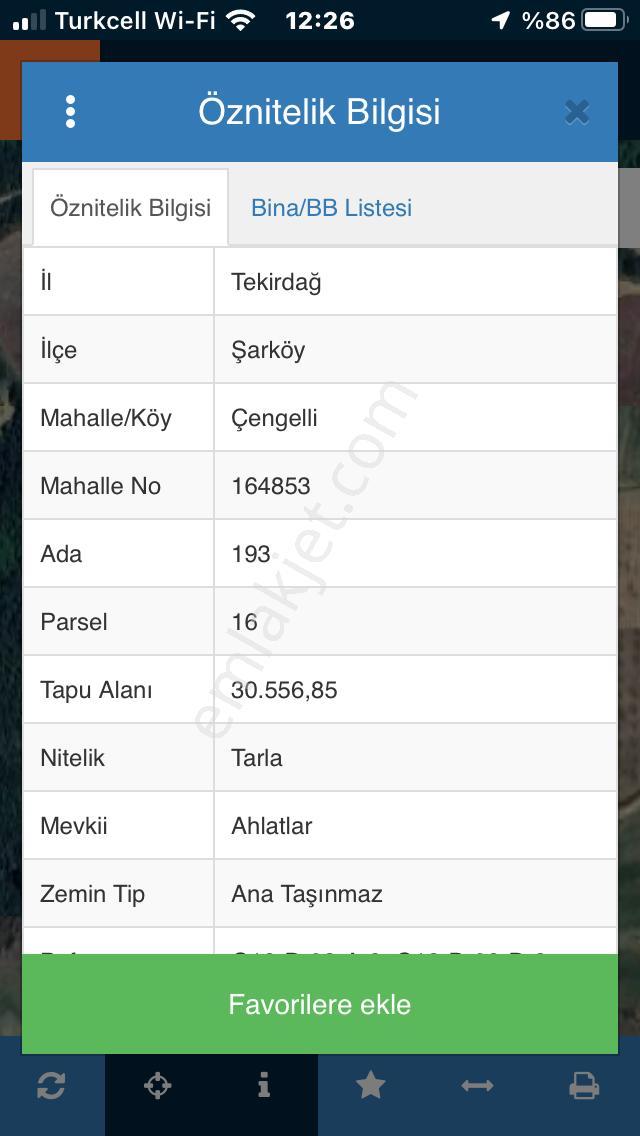 Şarköy De Işık Emlaktan Çengelli Mah De 30.550 M2 Bağ Ceviz Ve Kirazlık - Görsel 15