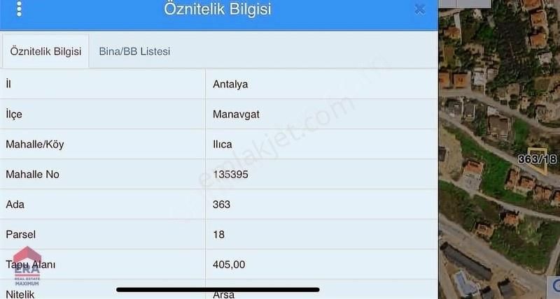 Manavgat Ilıca Satılık Konut İmarlı Antalya Manavgat Ilıca'da Muhteşem Konumda Satılık Arsa