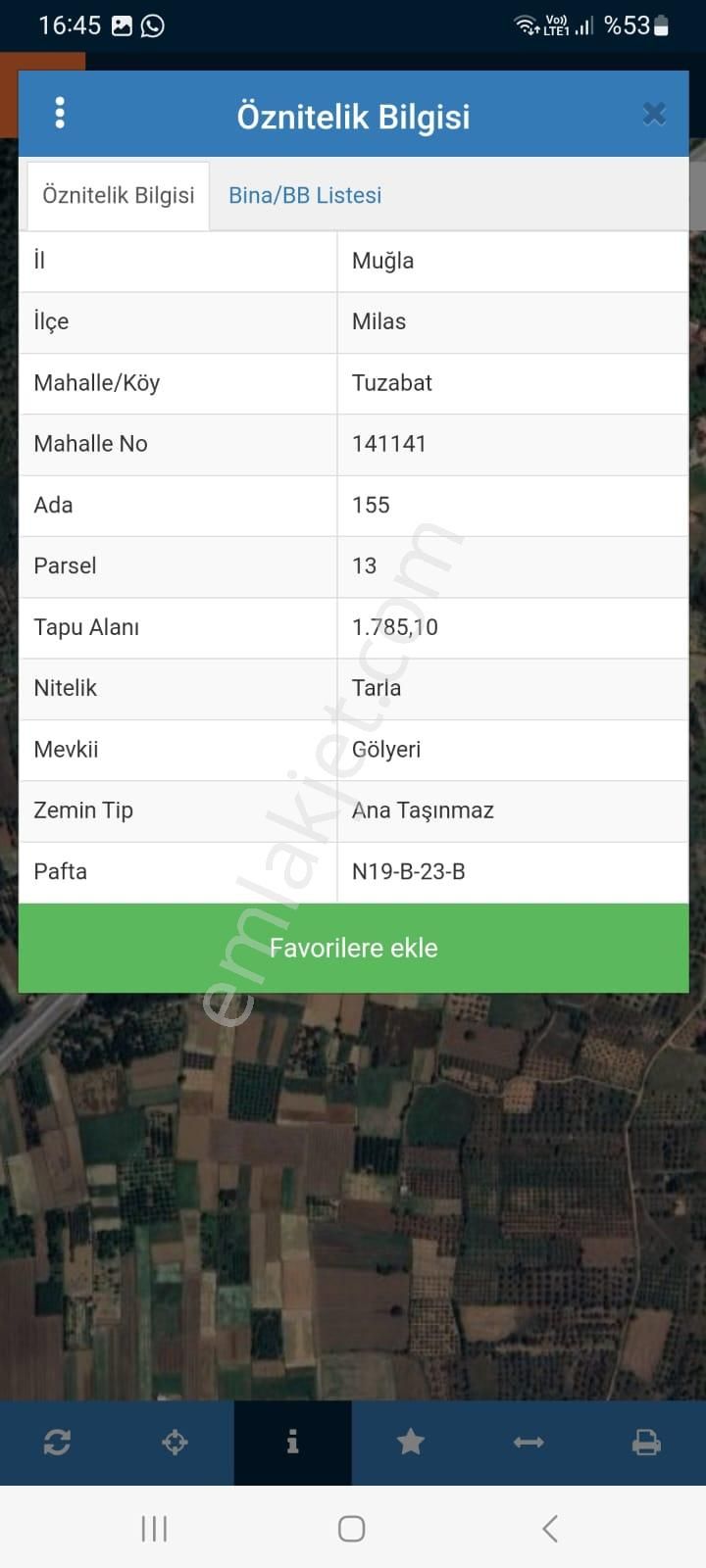 Milas Tuzabat Mahallesinde Kaçırılmayacak Satılık 1.785 M² Tarla - Görsel 3