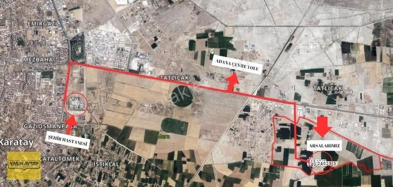 Karatay Başak Satılık Konut İmarlı BAŞAK MH. ADANA Ç. YOLUNA 1.5KM MESAFEDE 5000m² YATIRIMLIK ARSA