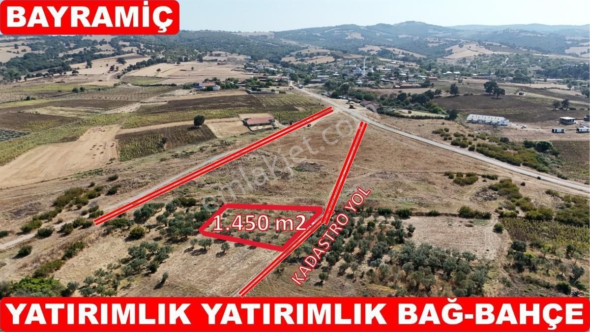 Gönen Bayramiç Satılık Bağ & Bahçe 1.450 m2 Hobi Bahçesi Bağ-Bahçe Kadastro Yola Cepheli Bayramiçte