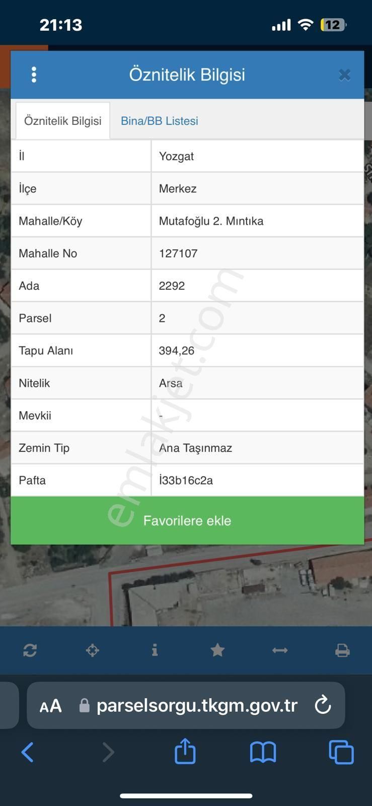 Yozgat Merkez Mutafoğlu Satılık Tarla NET GROUP YOZGAT MUTAFOĞLU MAHALLESİ SATILIK İMARLI ARSA