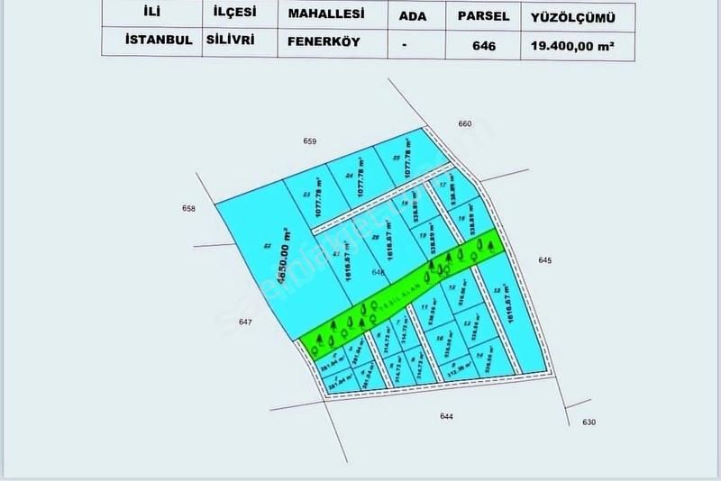 Silivri Fener Satılık Tarla 