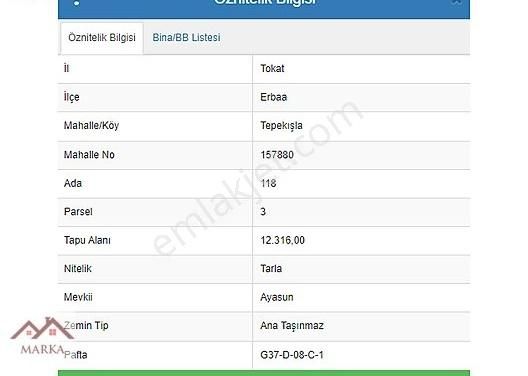 Erbaa Tepekışla Köyü (Yeni) Satılık Tarla TEPEKIŞLADA,YENİMAHALLE SINIRINDA,AYASUN MEVKİİNDE FIRSAT TARLA