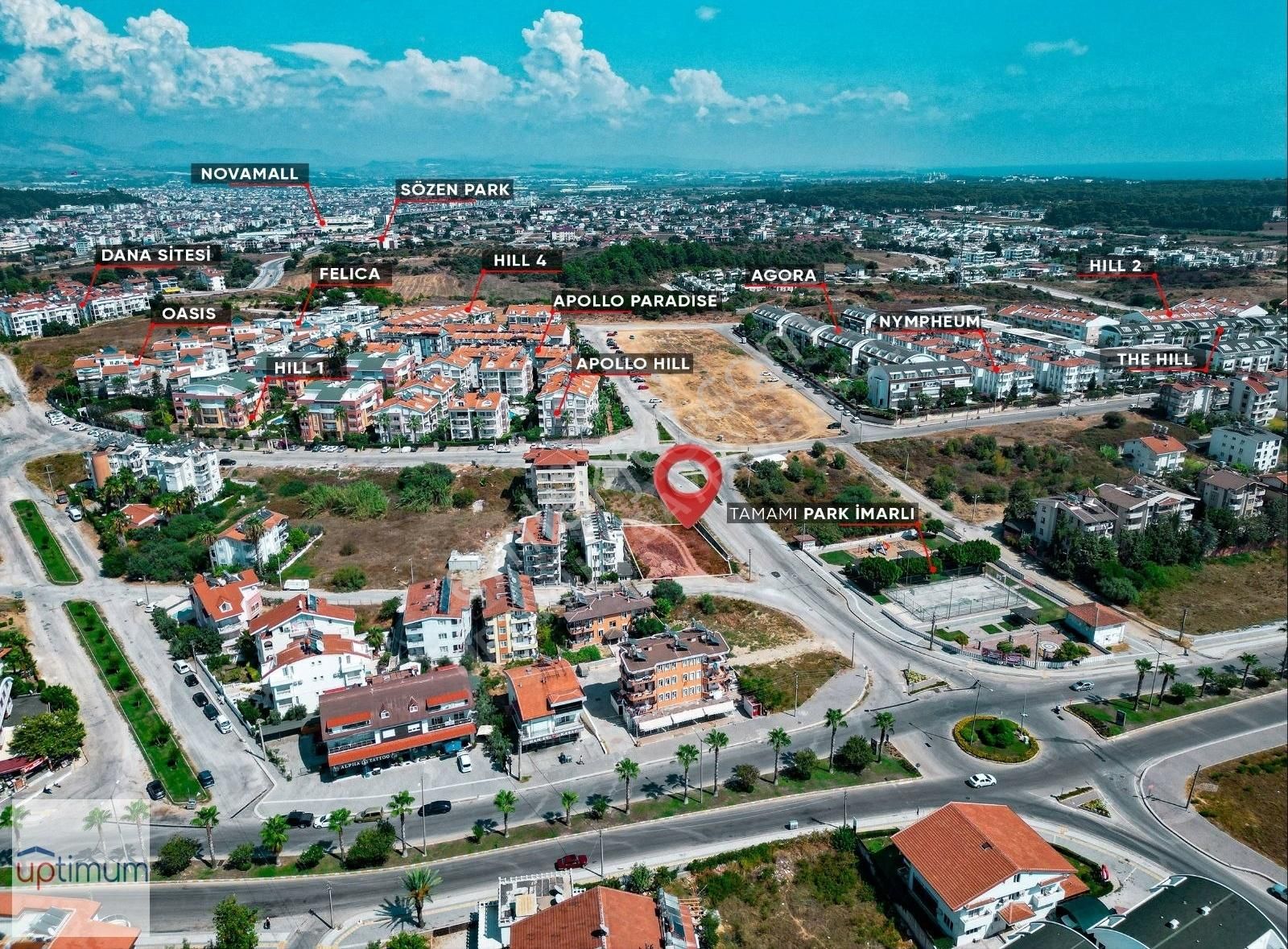 Antalya Manavgat Satılık Ticari İmarlı Side Hill Bölgesinde Ticari Köşebaşı 508 m2 Satılık Arsa