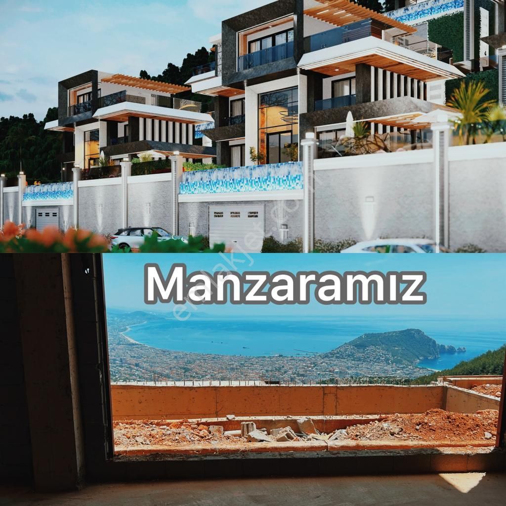 Alanya Tepe Satılık Villa Tepe Mah.ful Manz.600 M2 Arsaya Sahip Satılık 4+1 Müstakil Villa