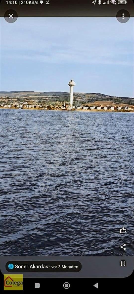 Lapseki Umurbey'de Satılık 290 M2 Denize Yakın Arsa