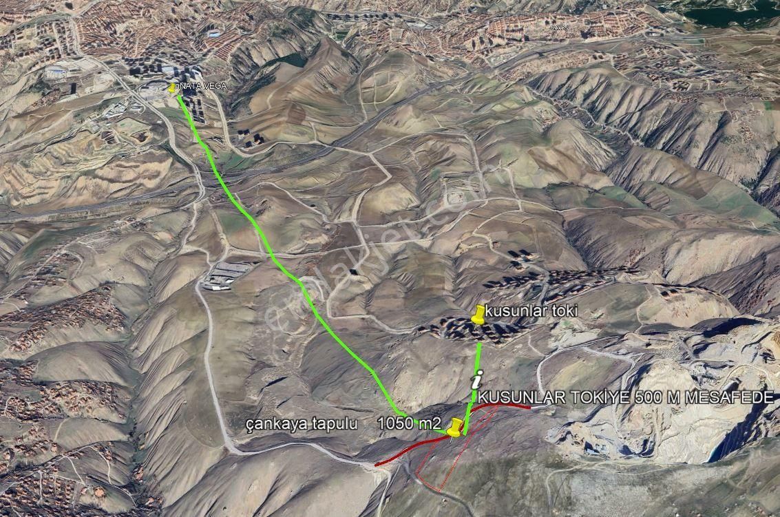 Çankaya Yakupabdal Satılık Tarla çankaya yakupabdal da  hobi bahçesi yapmaya uygun 110 ada/13 parselde 1050m2 arsa