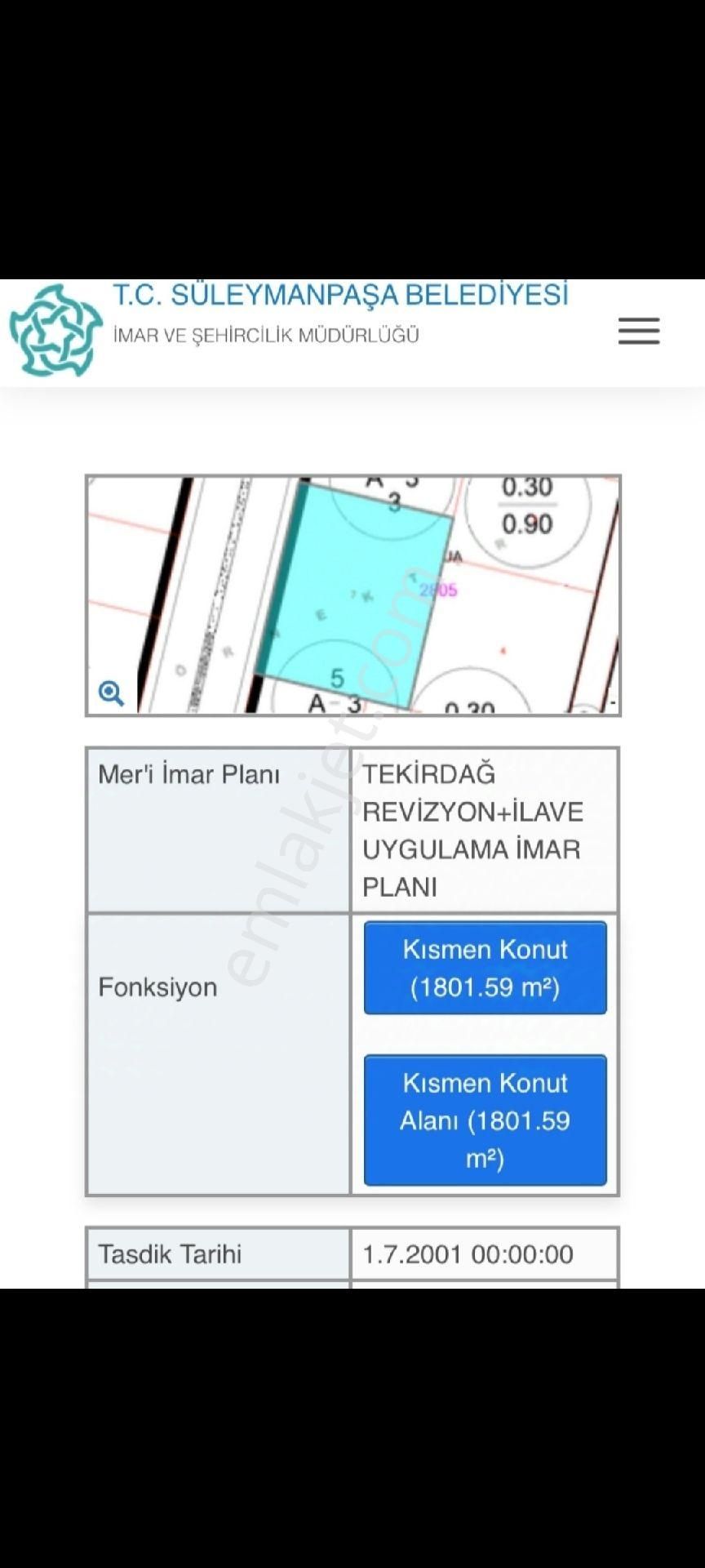 Süleymanpaşa Çiftlikönü Satılık Konut İmarlı Altın Ajans emlâk gayrimenkul ve organizasyon