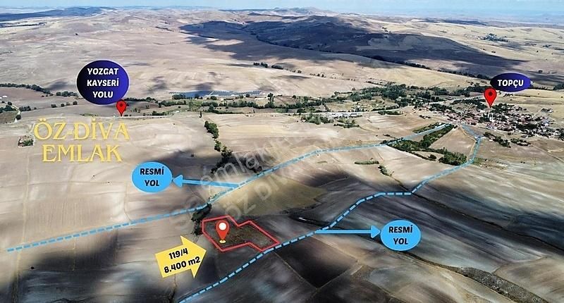 Yozgat Merkez Topçu Köyü Satılık Tarla ÖZ-DİVA'dan SATILIK TOPÇU'da BAHÇE.