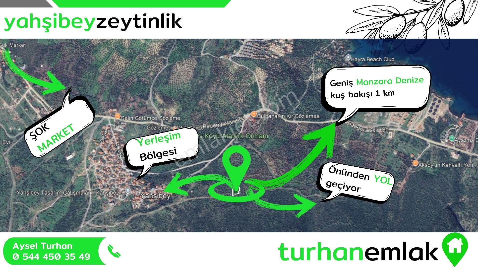 Turhan Emlak'tan Bademli'de Satılık 1300 M² Deniz Manzaralı Tarla - Görsel 3