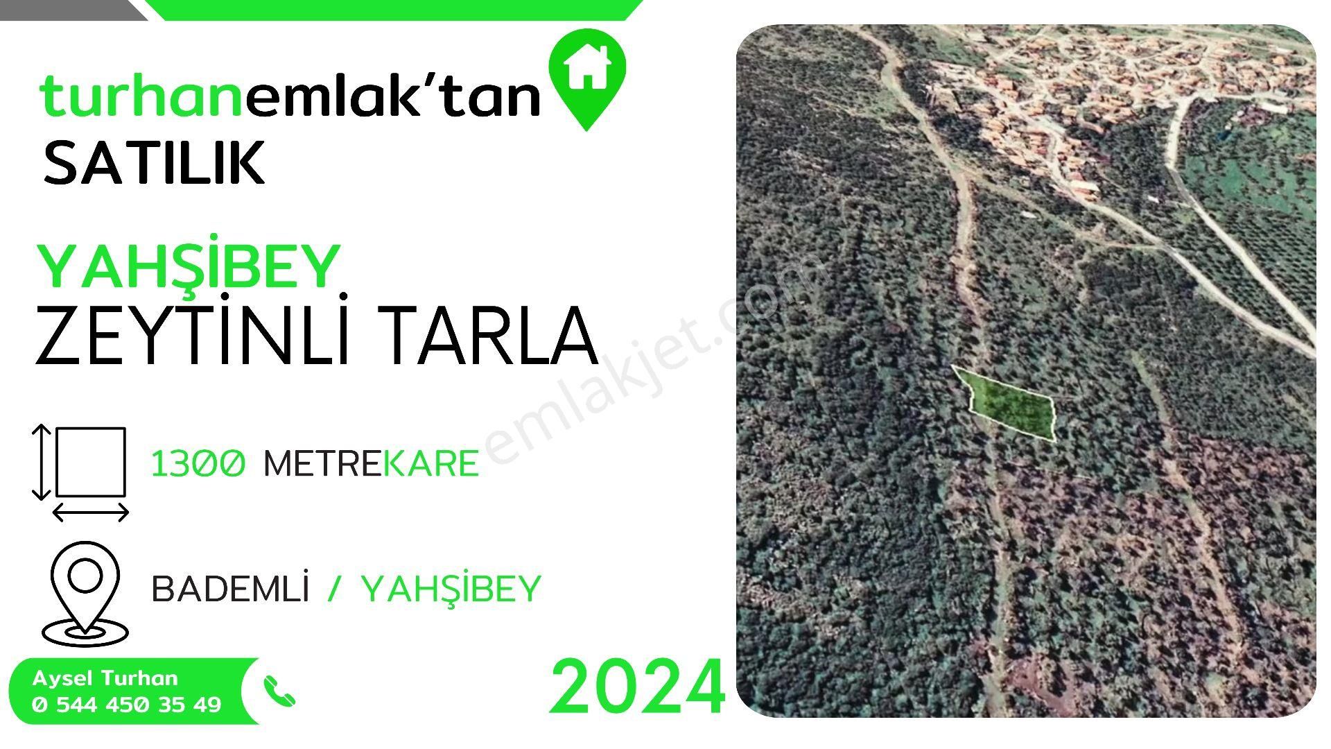 Dikili Yahşibey Satılık Tarla  Turhan Emlak'tan Bademli'de Satılık 1300 m² Deniz Manzaralı Tarla