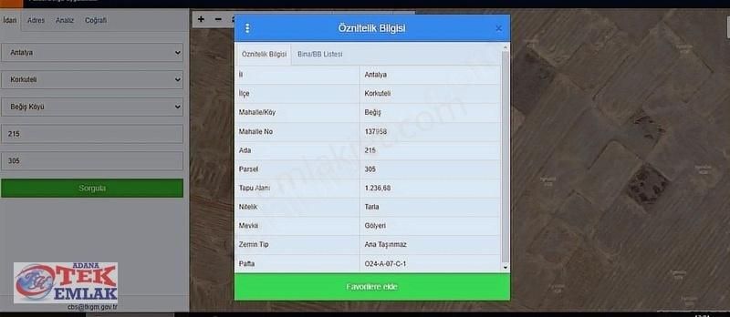 Korkuteli Beğişte Yola Yakın Tek Tapu Tarla - Görsel 2