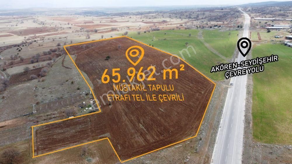 Konya / Akören / Tülce'de 65.962 M² Tel İle Çevrili Müstakil Tarla