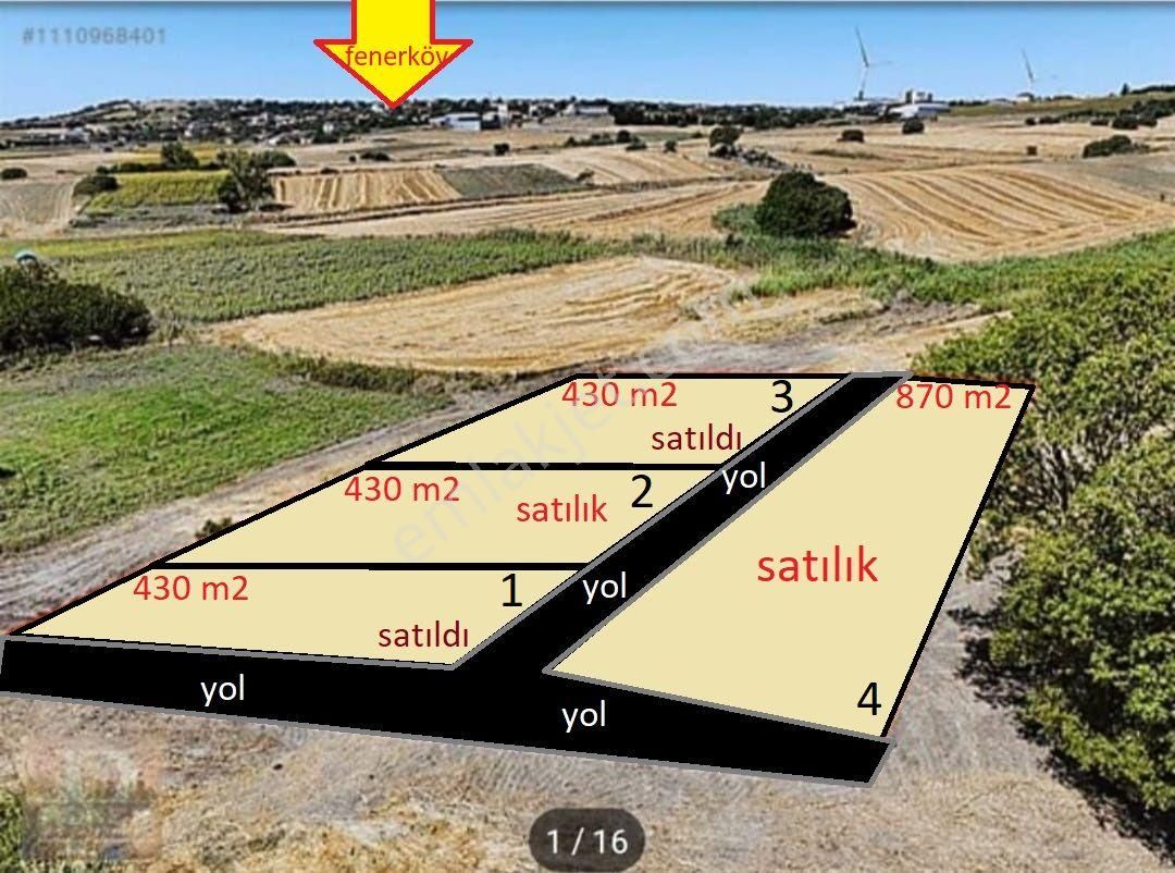 Silivri Fener Satılık Tarla  SİLİVRİ FENERKÖY 870 M2 SATILIK TARLA