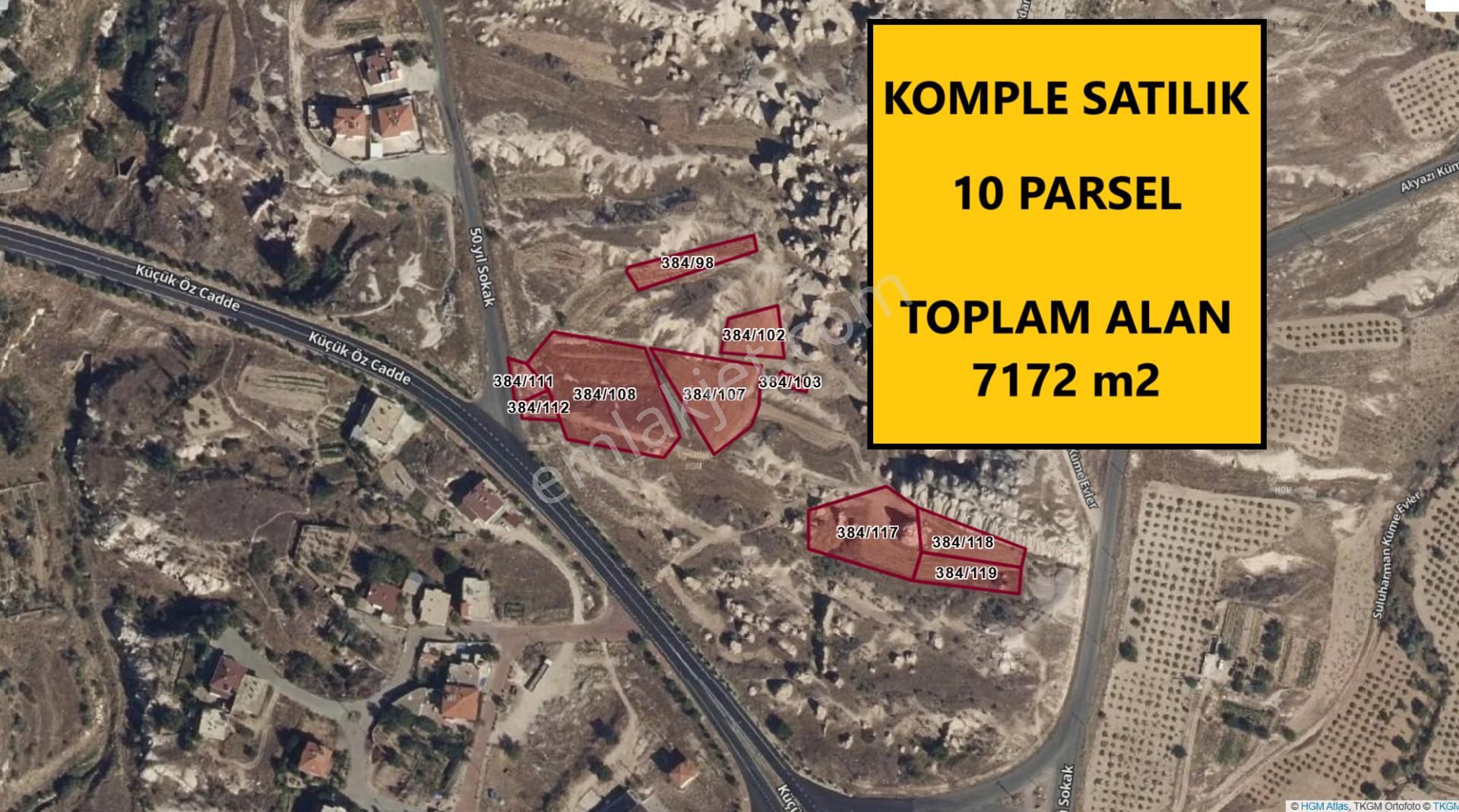 Nevşehir Merkez Çat Bld. (Cumhuriyet) Satılık Tarla  ASİLZADE'den ÇAT CUMHURİYET'te SATILIK 10 PARSEL ARAZİ