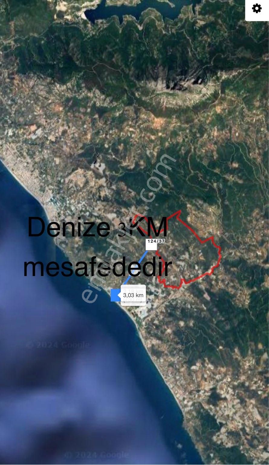 Alanya Aliefendi Satılık Tarla Denize 3Km mesefede müstakil tapu