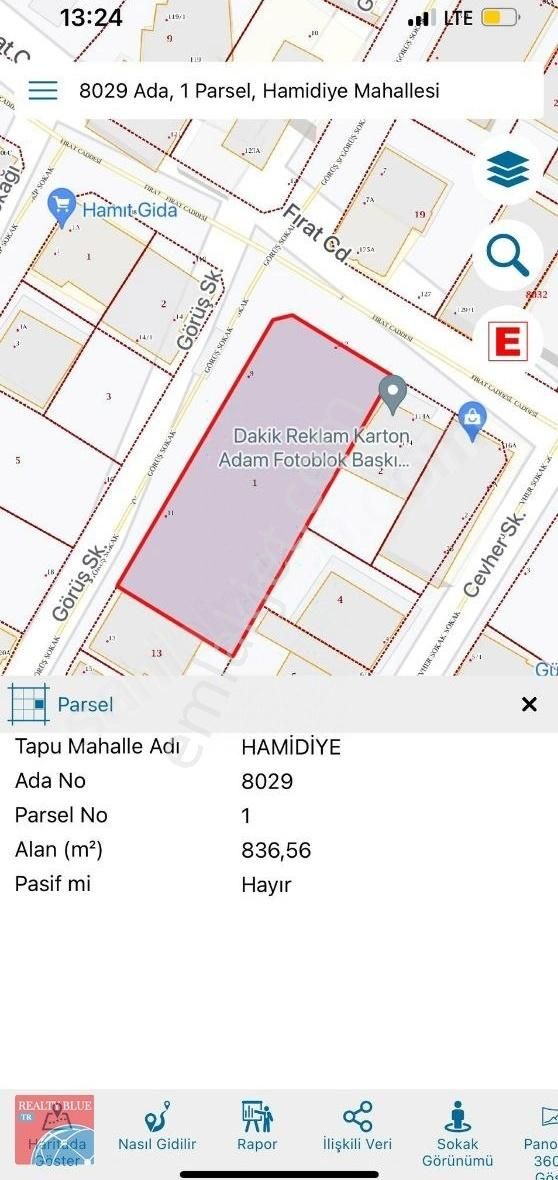 Sultanbeyli Hamidiye Satılık Ticari İmarlı FIRAT C.D CEPHE SATILIK ARSA