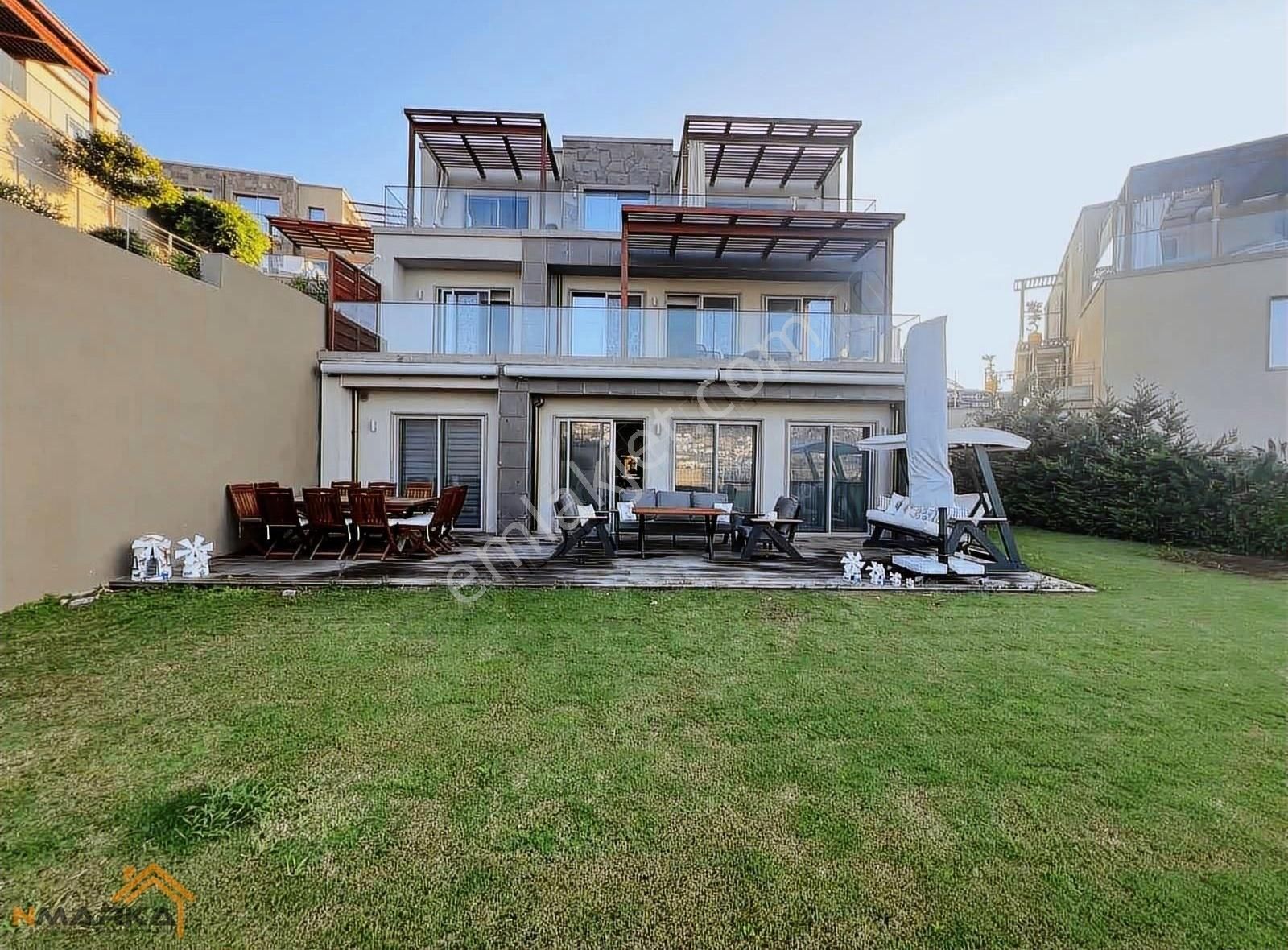 Bodrum Dirmil Satılık Villa YALIKAVAK NEF 5+1 KENDİNE AİT BÜYÜK BAHÇELİ EŞYALI LÜX DAİRE