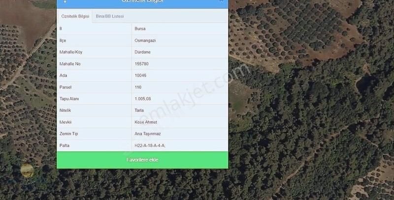 Osmangazi Dürdane Köyünde Tek Tapu Satılık Tarla - Görsel 9