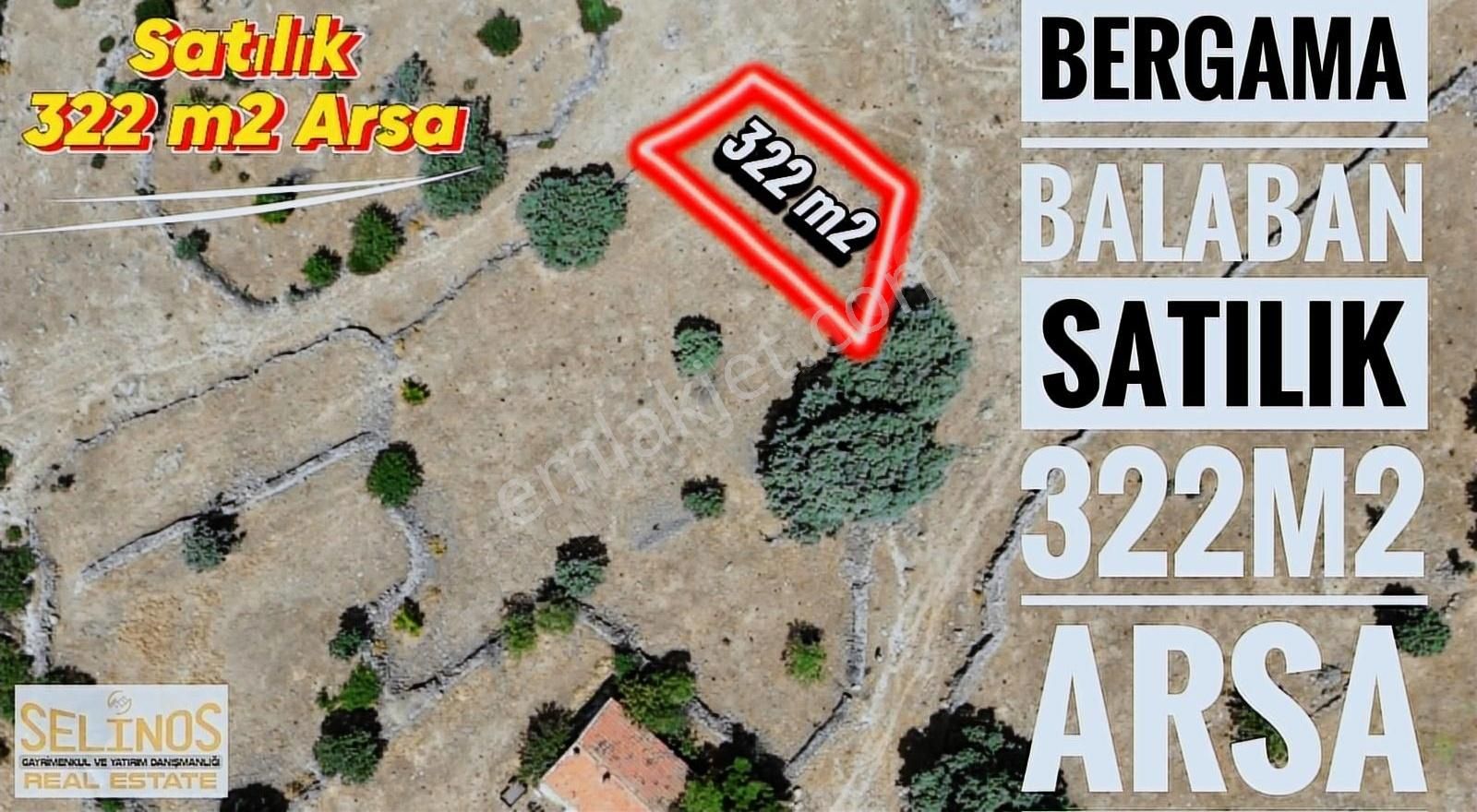 Bergama Balaban Satılık Konut İmarlı BALABAN MAHALLESİNDE 322 M2 İMARLI ARSA