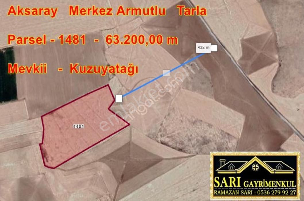 Aksaray Merkez Armutlu Köyü (Genç Osman) Satılık Tarla  Aksaray Merkez Armutlu Tarla 