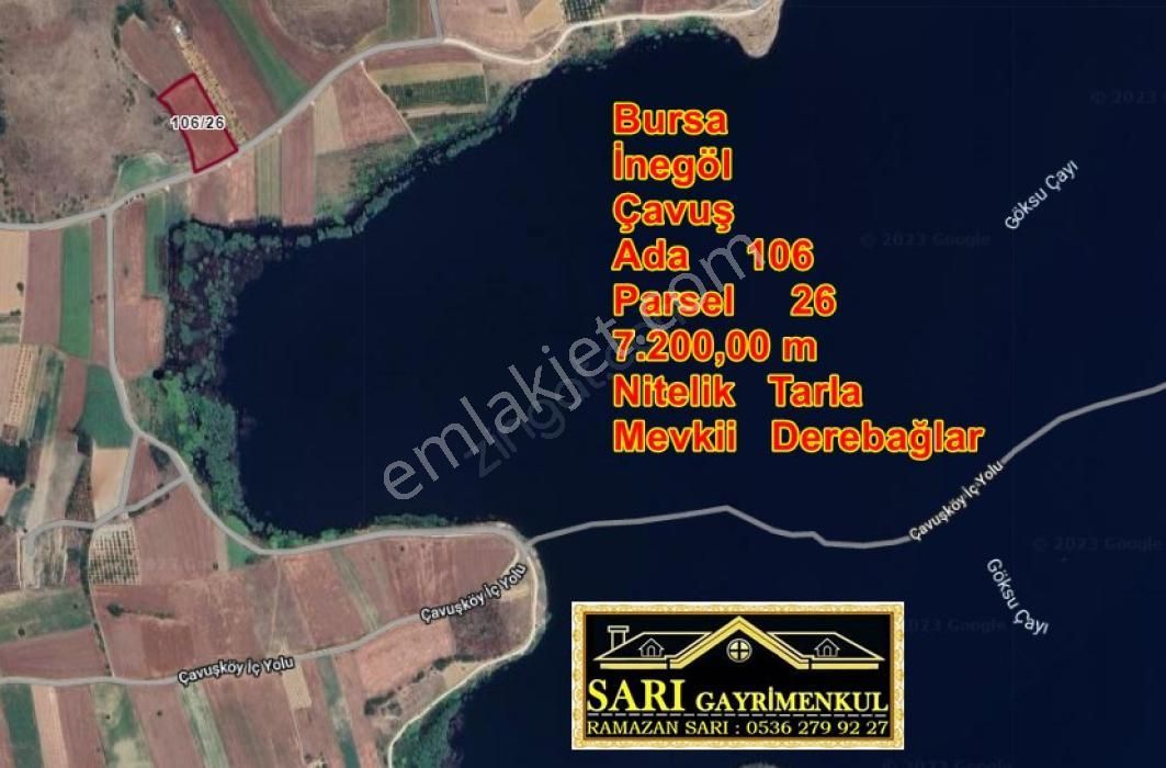 İnegöl Çavuşköy Satılık Bağ & Bahçe Satılık 7.200 M2 Mühteşem Konumda Bahçe