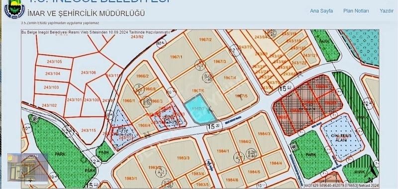 İnegöl Cerrah Satılık Villa İmarlı ULUCAN'DAN İNEGÖL CERRAH MAHALLESİN'DE SATILIK ARSA