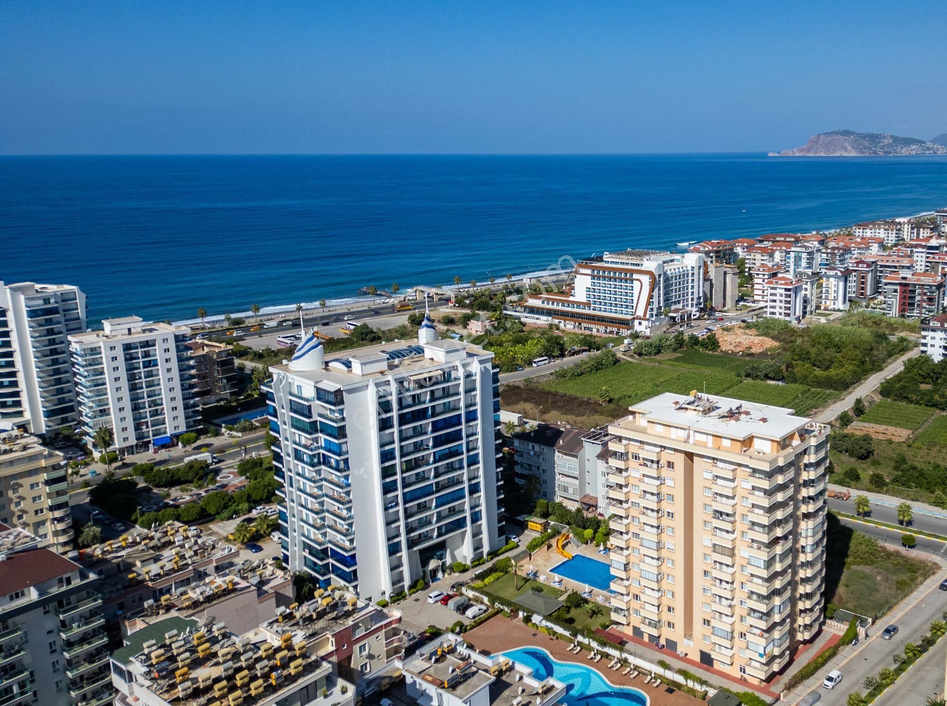 Alanya Mahmutlar Satılık Daire  Mahmutlar Kurt safir sarayı Euro Residence IV Deniz manzaralı eşyalı geniş ferah 2+1 odalı daire