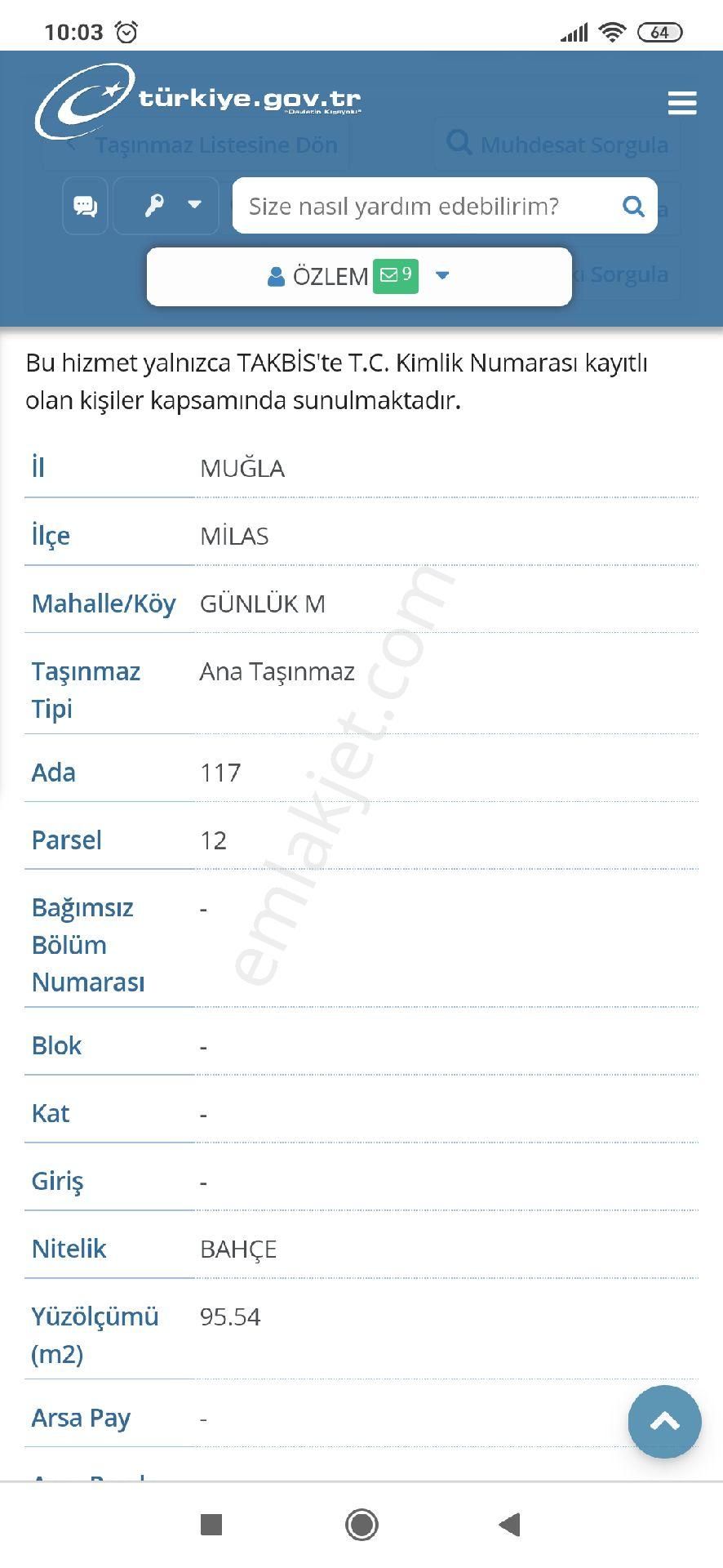 Milas Selimiye Satılık Bağ & Bahçe kelepir bahçe 