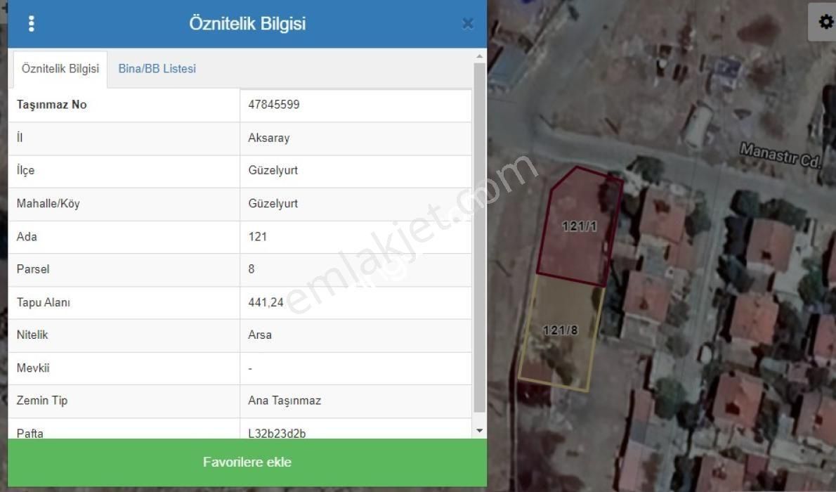 Güzelyurt Yeni Satılık Konut İmarlı  AKSARAY Güzelyurt KÖYÜ ARSA ACİLEN SATILIK