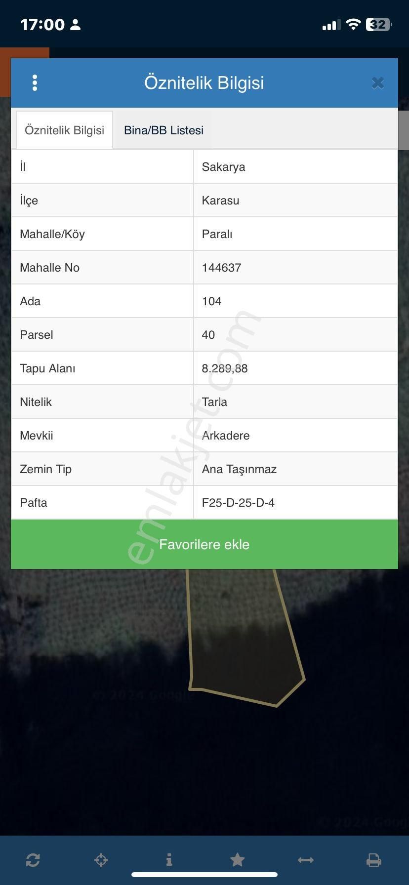 Karasu Paralı Satılık Tarla 800 Fındık Ağaçlı 8 Dönüm Fırsat Tarla