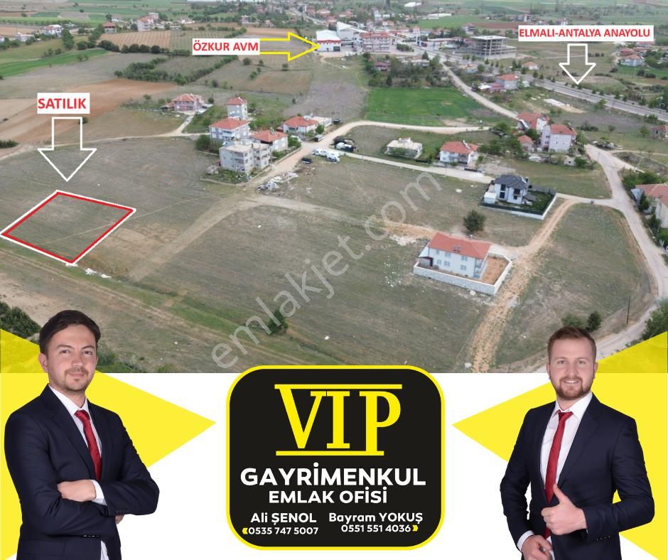 Elmalı Gökpınar Satılık Konut İmarlı VİP GAYRİMENKUL' den ÖZKUR AVM YANI, 500 M2 , 5 KAT İMARLI ARSA