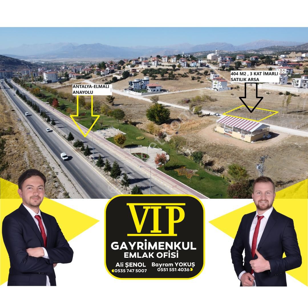 Elmalı Gündoğan Satılık Konut İmarlı Vip Gayrimenkul'den Gündoğan Mah. Değerli Bölgede 404m² Arsa