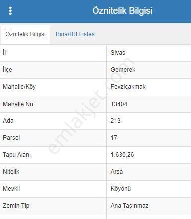 Gemerek Fevziçakmak Satılık Konut İmarlı  GEMEREKİN KALBİNDE 1.630M² KÖŞEBAŞI EMSALSİZ SATILIK ARSA