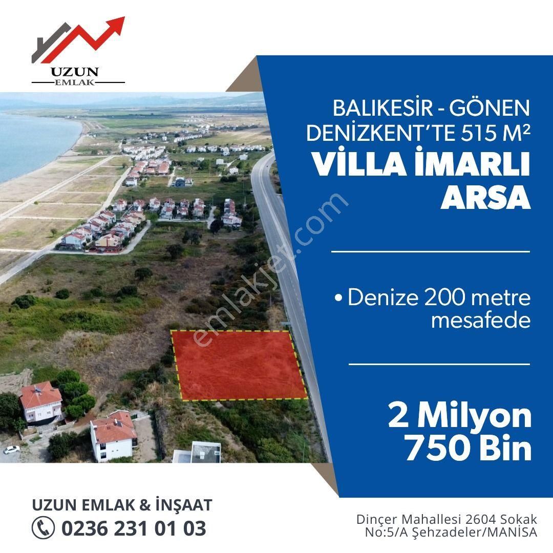 Gönen Altay Satılık Konut İmarlı Balıkesir Gönen Denizket'de Deniz Kenarı Villa Arsası