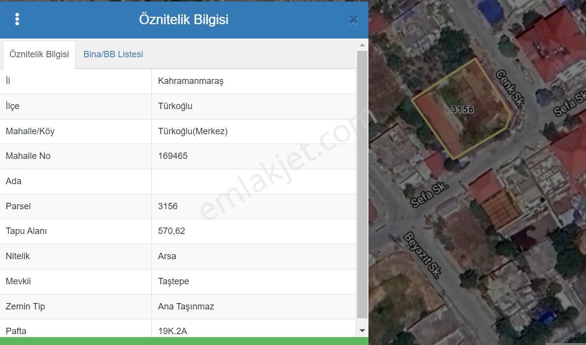 Cb'den Türkoğlunda Konut İmarlı Satılık Arsa