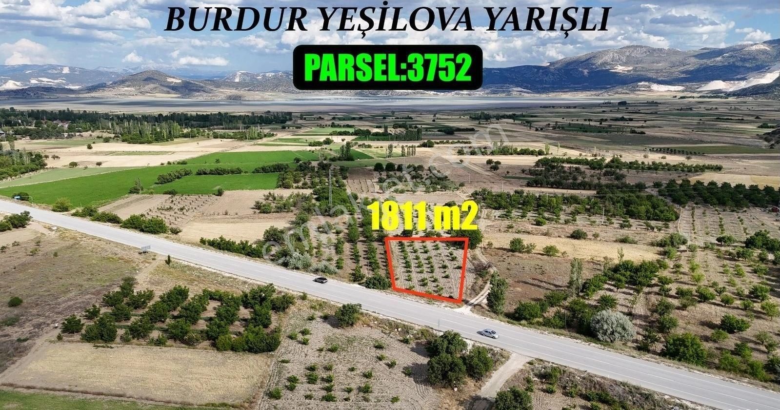 Yeşilova Yarışlı Köyü (Merkez) Satılık Bağ & Bahçe YEŞİLOVA YARIŞLI'DA 1811 M2 ASFALT YOLA CEPHE SATILIK ARSA